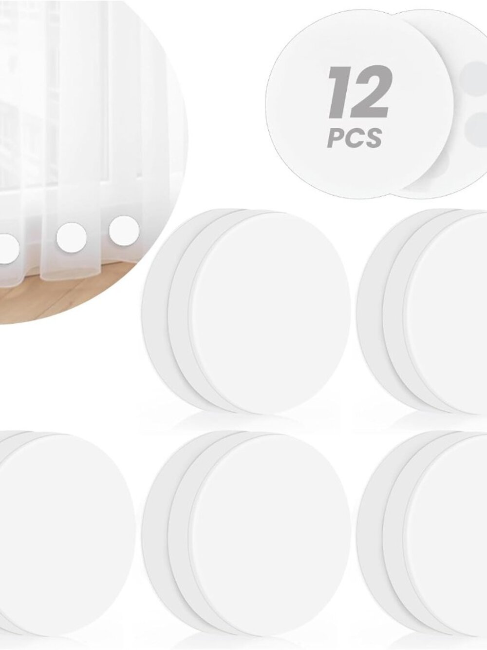 12 Pack Shower Curtain Weights, Silicone Covered Curtain Magnets
